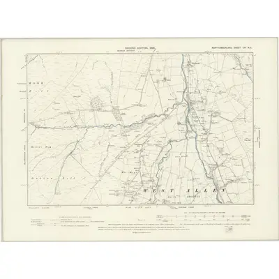 1895 Map of Northumberland CVI.NE, 1898 Print