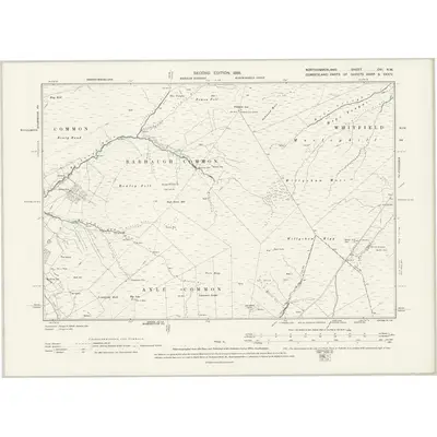 1895 Map of Northumberland CVI.NW, 1898 Print