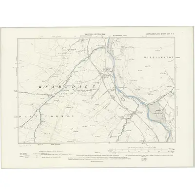 1895 Map of Northumberland CVIA.NE, 1898 Print