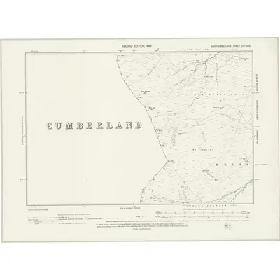 1895 Map of Northumberland CVIA.NW, 1899 Print