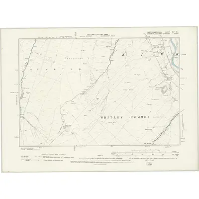 1895 Map of Northumberland CVIA.SE, 1898 Print