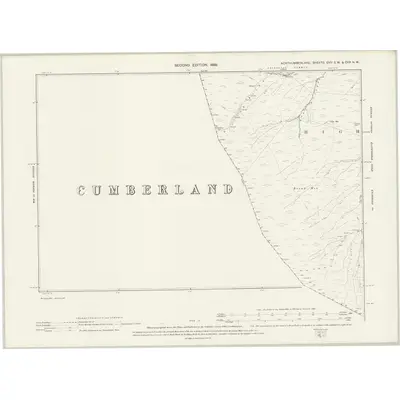 1895 Map of Northumberland CVIA.SW & CVIB.NW, 1899 Print