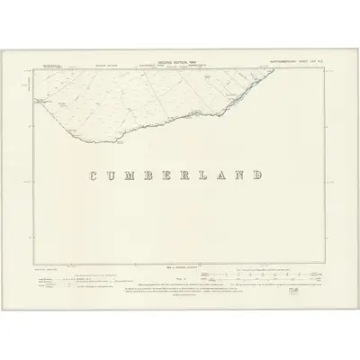 1895 Map of Northumberland CVIB.NE, 1899 Print