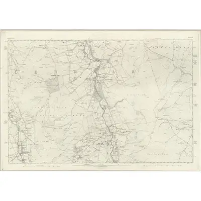 1859 Map of Northumberland CVII, 1865 Print