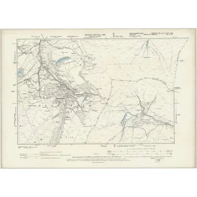 1895 Map of Northumberland CXI.NE & CXII.NW, 1899 Print