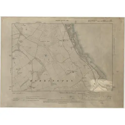 1897 Map of Northumberland I.SE, 1899 Print