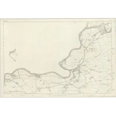 1860 Map of Northumberland IX (inset VIIIA), 1865 Print