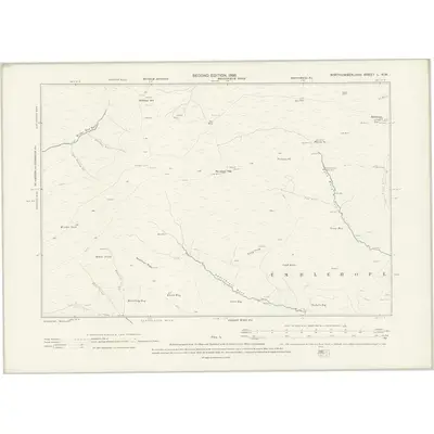 1896 Map of Northumberland L.NW, 1898 Print