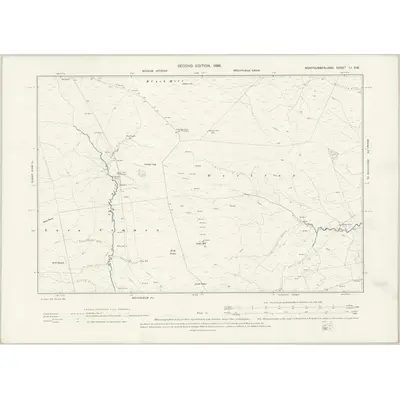 1896 Map of Northumberland LI.SW, 1898 Print