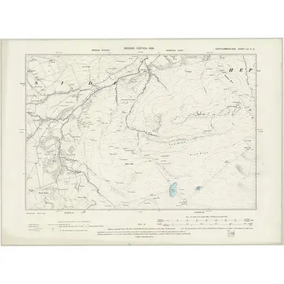 1896 Map of Northumberland LII.NE, 1899 Print