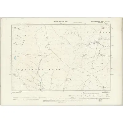 1896 Map of Northumberland LIX.NW, 1898 Print