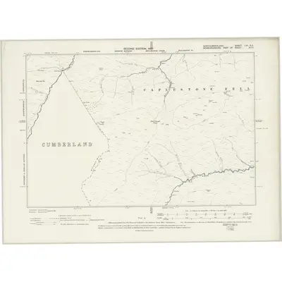 1896 Map of Northumberland LVII.SE, 1899 Print