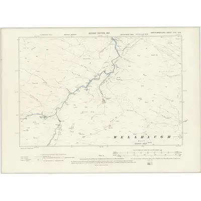 1896 Map of Northumberland LVIII.SW, 1897 Print