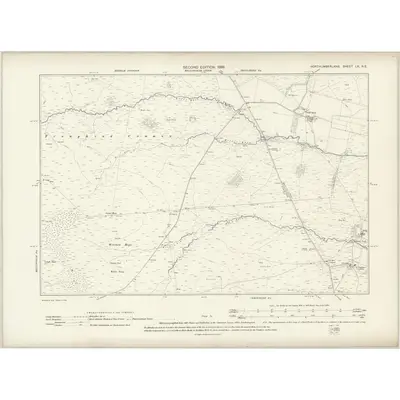 1896 Map of Northumberland LX.NE, 1898 Print