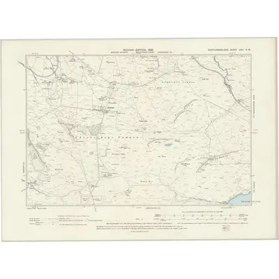 1895 Map of Northumberland LXIX.NW, 1898 Print
