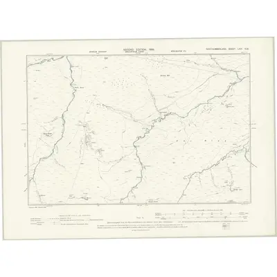 1895 Map of Northumberland LXVI.NW, 1898 Print