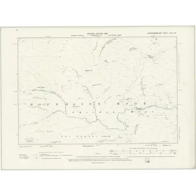 1895 Map of Northumberland LXVI.SE, 1898 Print
