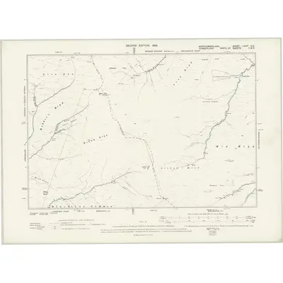 1895 Map of Northumberland LXVIA.NE, 1898 Print