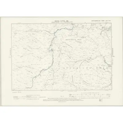 1895 Map of Northumberland LXVII.NW, 1898 Print