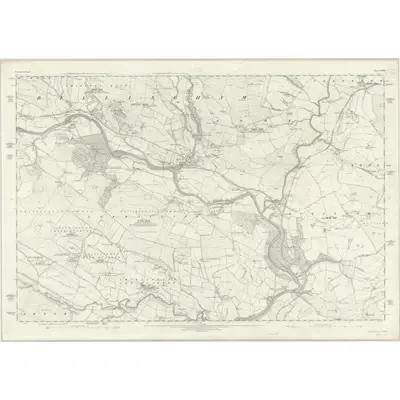 1861 Map of Northumberland LXVIII, 1866 Print