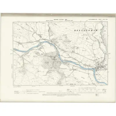 1895 Map of Northumberland LXVIII.NW, 1898 Print