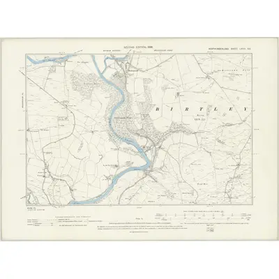 1895 Map of Northumberland LXVIII.SE, 1898 Print