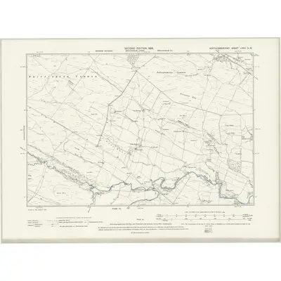 1895 Map of Northumberland LXVIII.SW, 1898 Print