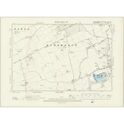 1895 Map of Northumberland LXX.SW, 1897 Print