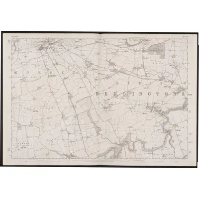 1858 Map of Northumberland LXXII, 1866 Print