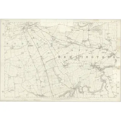 1858 Map of Northumberland LXXII, 1866 Print