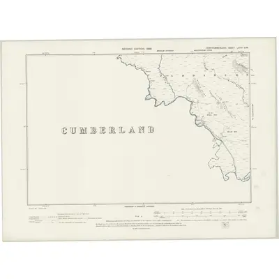 1895 Map of Northumberland LXXIV.NW, 1899 Print