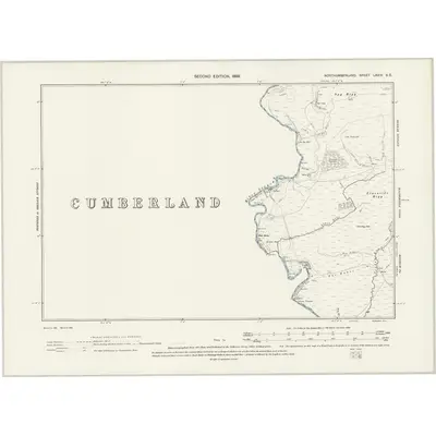 1895 Map of Northumberland LXXIV.SE, 1899 Print