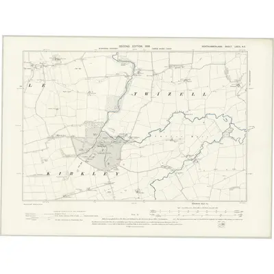 1895 Map of Northumberland LXXIX.NE, 1898 Print