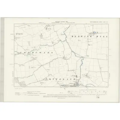 1895 Map of Northumberland LXXIX.SE, 1898 Print