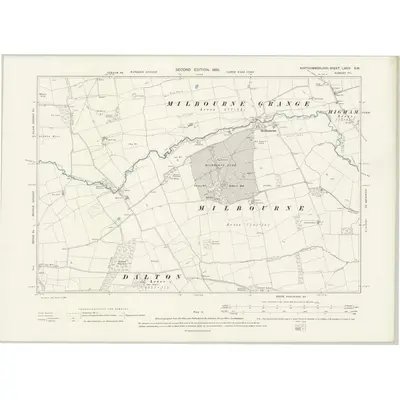 1895 Map of Northumberland LXXIX.SW, 1898 Print
