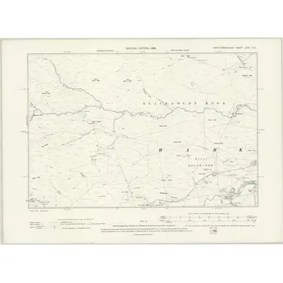 1895 Map of Northumberland LXXV.NE, 1898 Print