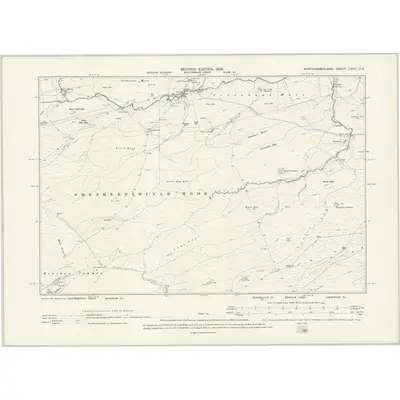1895 Map of Northumberland LXXV.SE, 1898 Print