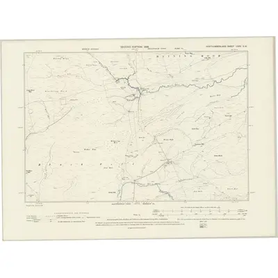 1895 Map of Northumberland LXXV.SW, 1898 Print