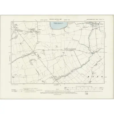 1895 Map of Northumberland LXXVII.SE, 1897 Print