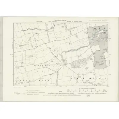 1895 Map of Northumberland LXXVIII.NE, 1897 Print