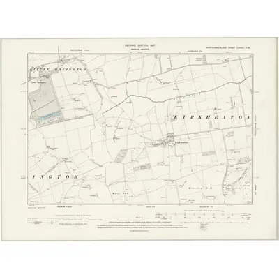 1895 Map of Northumberland LXXVIII.NW, 1897 Print