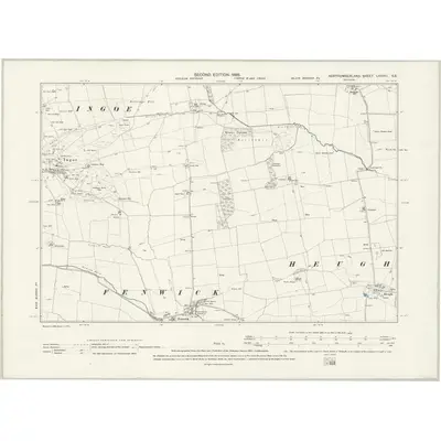 1895 Map of Northumberland LXXVIII.SE, 1898 Print