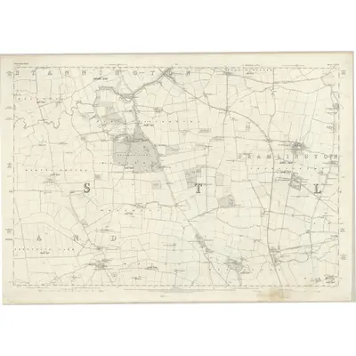 1858 Map of Northumberland LXXX, 1864 Print