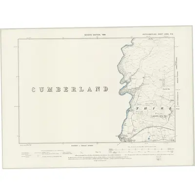 1895 Map of Northumberland LXXXII.SW, 1899 Print