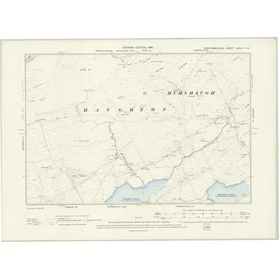 1895 Map of Northumberland LXXXIII.NE, 1898 Print