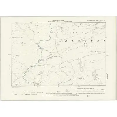 1895 Map of Northumberland LXXXIII.NW, 1898 Print