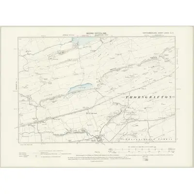 1895 Map of Northumberland LXXXIII.SE, 1898 Print