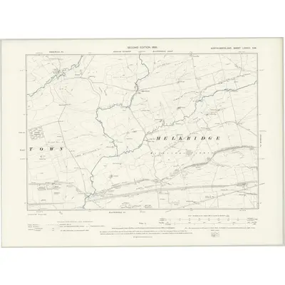 1895 Map of Northumberland LXXXIII.SW, 1898 Print