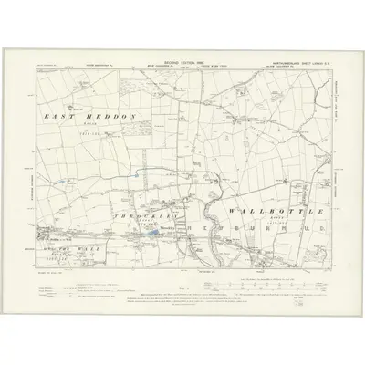 1895 Map of Northumberland LXXXVII.SE, 1898 Print
