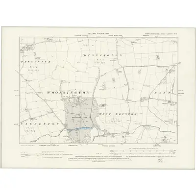 1894 Map of Northumberland LXXXVIII.NW, 1898 Print